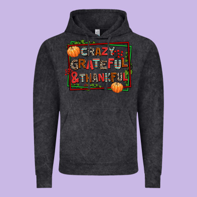 Crazy Grateful And Thankful Vintage Hoodie Designed By Adodesignshop