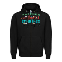 Black im  kind of a mix of sweetheart and smartass Zipper Hoodie - MaliasSmallBusiness