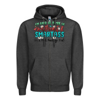 Charcoal Heather im  kind of a mix of sweetheart and smartass Zipper Hoodie - MaliasSmallBusiness