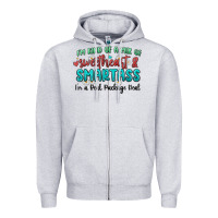 Heather Grey im  kind of a mix of sweetheart and smartass Zipper Hoodie - MaliasSmallBusiness