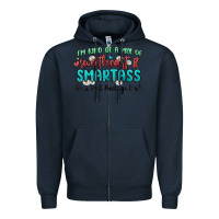 Navy im  kind of a mix of sweetheart and smartass Zipper Hoodie - MaliasSmallBusiness