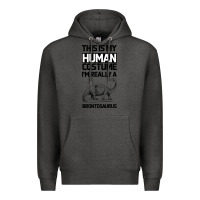 Charcoal Heather This Is My Human Costume Im Really A Brachiosaurus Premium Hoodie - Bettercallsaul