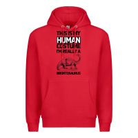 Red This Is My Human Costume Im Really A Brachiosaurus Premium Hoodie - Bettercallsaul