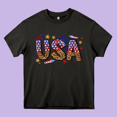 Usa 4th Of July Bw Heavy Core Tee Designed By Texasbilliewilder