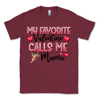 Burgundy love message with cupid and hearts Classic Tee - CowhideDigitalArt