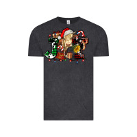 Vintage Black joy and cow christmas candies and letters Vintage Tee - AdoDesignShop