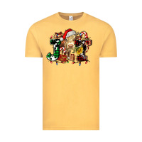Vintage Mustard joy and cow christmas candies and letters Vintage Tee - AdoDesignShop