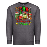 Charcoal Heather merry Christmas y'all gnome coffee Premium Sweatshirt - Jasminsmagicworld