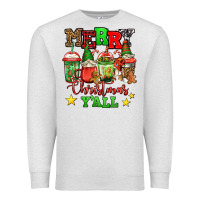 Oatmeal Heather merry Christmas y'all gnome coffee Premium Sweatshirt - Jasminsmagicworld