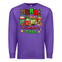 Purple merry Christmas y'all gnome coffee Premium Sweatshirt - Jasminsmagicworld