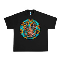 Black horseshoe circle Urban Heavy Tee - JahusDesignShop