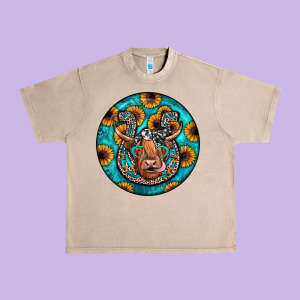 Horseshoe Circle Urban Heavy Tee Designed By Jahusdesignshop