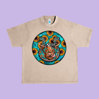 Horseshoe Circle Urban Heavy Tee Designed By Jahusdesignshop