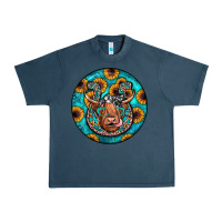 Midnight Navy horseshoe circle Urban Heavy Tee - JahusDesignShop