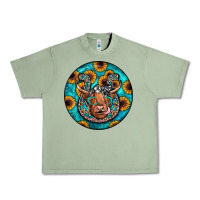 Oil Green horseshoe circle Urban Heavy Tee - JahusDesignShop