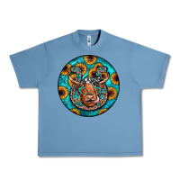 Pebble Blue horseshoe circle Urban Heavy Tee - JahusDesignShop