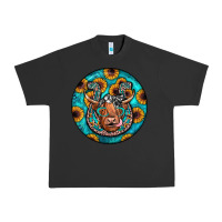 Pigment Black horseshoe circle Urban Heavy Tee - JahusDesignShop