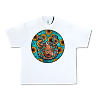 White horseshoe circle Urban Heavy Tee - JahusDesignShop