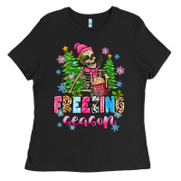 Black freezing season skeleton Ladies Tee - Zillion Design Studio