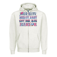 Oatmeal Heather lord have mercy baby got her blue jeans on Zipper Hoodie - NancyCooperArtShop