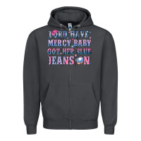 Smoke lord have mercy baby got her blue jeans on Zipper Hoodie - NancyCooperArtShop