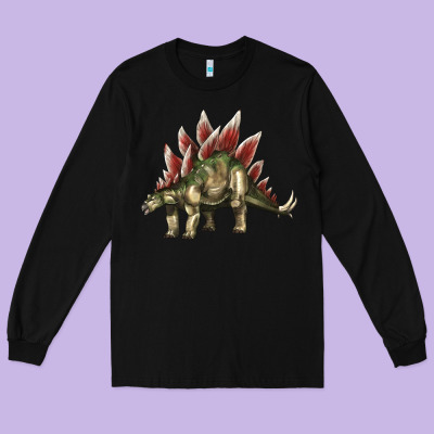 Stegosaurus Long Sleeve Tee Designed By Lillyallendesigns