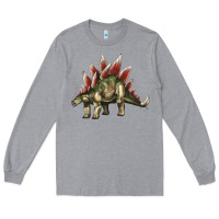Heather Grey Stegosaurus Long Sleeve Tee - LillyAllenDesigns