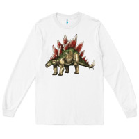 White Stegosaurus Long Sleeve Tee - LillyAllenDesigns