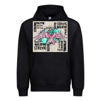 Black cancer ribbon with angel wings Urban Hoodie - CowGirlArtShop