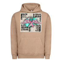 Pigment Burro cancer ribbon with angel wings Urban Hoodie - CowGirlArtShop