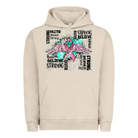Pigment French Oak cancer ribbon with angel wings Urban Hoodie - CowGirlArtShop