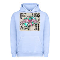 Pigment Grape Ice cancer ribbon with angel wings Urban Hoodie - CowGirlArtShop