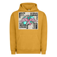 Pigment Peanut Butter cancer ribbon with angel wings Urban Hoodie - CowGirlArtShop