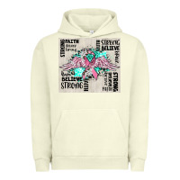 Pigment Pistachio cancer ribbon with angel wings Urban Hoodie - CowGirlArtShop