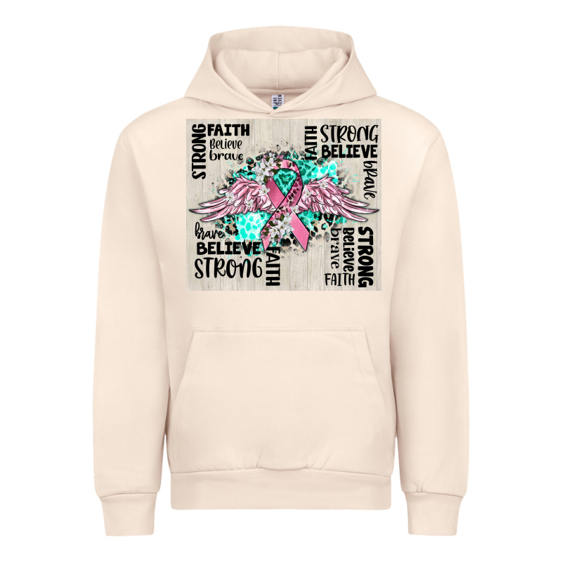 Cancer Ribbon With Angel Wings Urban Hoodie by CowGirlArtShop | Teevron