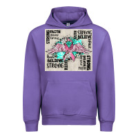 Tulip cancer ribbon with angel wings Urban Hoodie - CowGirlArtShop