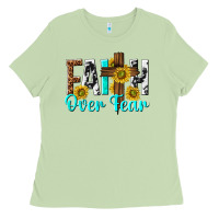 Matcha faith over fear Ladies Tee - texasbilliewilder