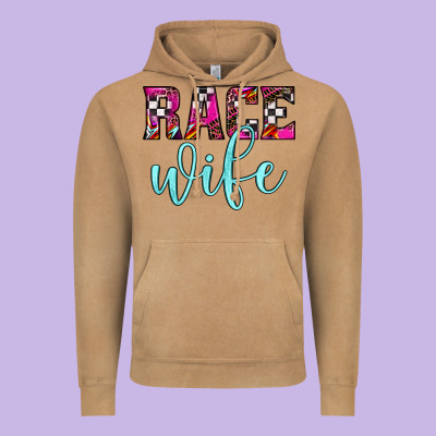 Race Wife Vintage Hoodie Designed By Jahusdesignshop