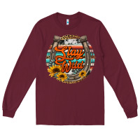 Burgundy stay wild horseshoe Long Sleeve Tee - Jasminsmagicworld