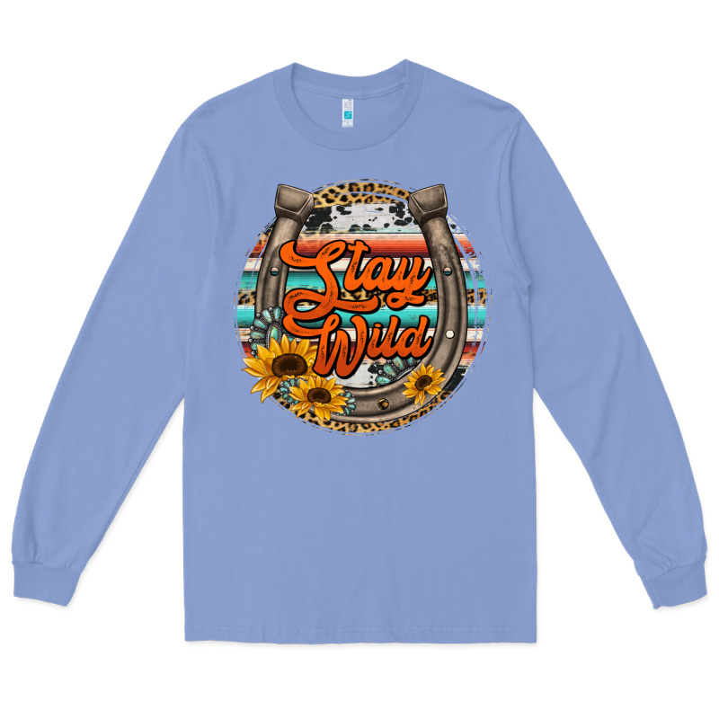 Stay Wild Horseshoe Long Sleeve Tee by Jasminsmagicworld | Teevron