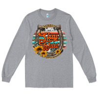 Heather Grey stay wild horseshoe Long Sleeve Tee - Jasminsmagicworld