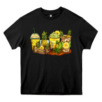 Black pineapple farm fresh coffee cups Heavy Core Tee - Zillion Design Studio