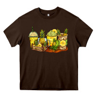 Chocolate Brown pineapple farm fresh coffee cups Heavy Core Tee - Zillion Design Studio