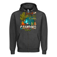 Charcoal Heather fires friends drinks camping crew Zipper Hoodie - NancyCooperArtShop