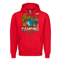 Red fires friends drinks camping crew Zipper Hoodie - NancyCooperArtShop
