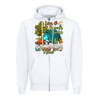 White fires friends drinks camping crew Zipper Hoodie - NancyCooperArtShop