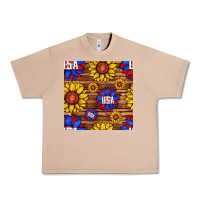 Burro usa sunflower seamless pattern Urban Heavy Tee - BundleAndBundleShop