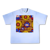 Grape Ice usa sunflower seamless pattern Urban Heavy Tee - BundleAndBundleShop