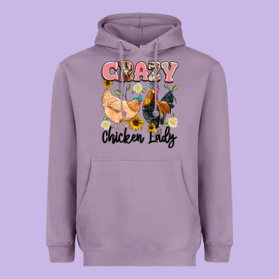 Crazy Chicken Lady Heavyweight Hoodie Designed By Artiststas