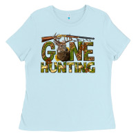 Baby Blue gone hunting western Ladies Tee - texasbilliewilder